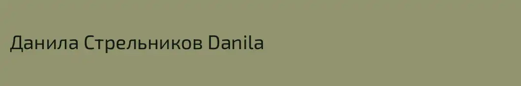 Данила Стрельников Danila